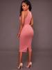 Halter Solid Color Slim Bodycon Dress