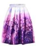 Pleated Floral Mid-Calf Women's Skirt