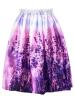 Pleated Floral Mid-Calf Women's Skirt