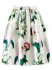 Pleated Floral Mid-Calf Women's Skirt