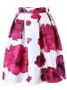 Pleated Floral Mid-Calf Women's Skirt