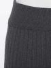 Plain Knitted Pleated Split Women's Skirt