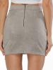 Lace Up High Wasted Suede Skirt