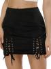 Lace Up High Wasted Suede Skirt