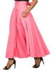 Retro Style Pure Color Split Skirt
