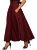 Retro Style Pure Color Split Skirt