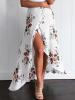 Bohemian Floral Slit Women's Skirt