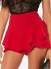 Hot Pure Color Layered Falbala Skirt