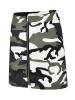 A-Line Camouflage Print Zipper Skirt