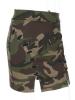 Camouflage Print Side Lace Up Women's Mini Skirt
