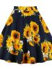A-Line Floral Print Women's Skirt