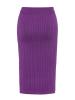 Plain Pleated Long Split Women's Skirt