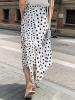 Polka Dot Patchwork Slit Women's Skirt