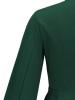 Asymmetric Plain Tunic Lantern Sleeve Womens Blouse