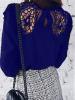 Plain Hollow Loose Elegant Women's Blouse