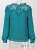Plain Hollow Loose Elegant Women's Blouse