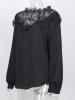 Plain Hollow Loose Elegant Women's Blouse